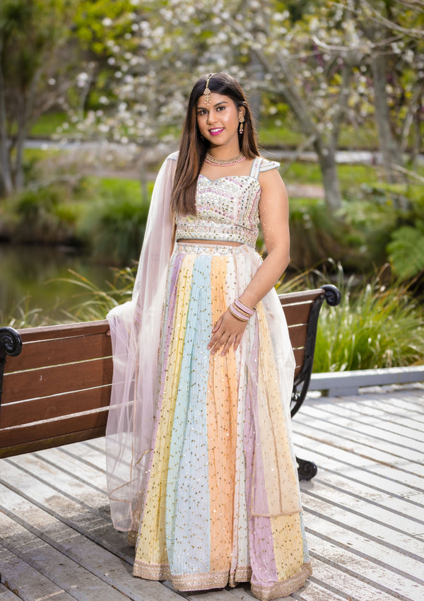 Rainbow Twirl Lehenga