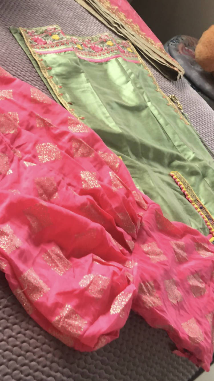 Mint Green and Pink Patiala - for sale