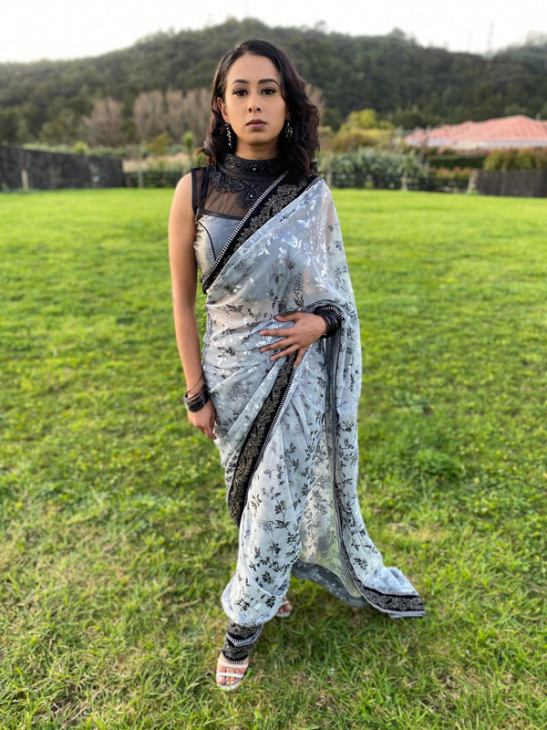 Foil Floral Saree