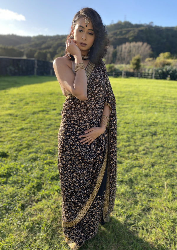 Black 'n' Bronze Saree