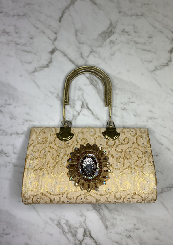 Gold handle Bag