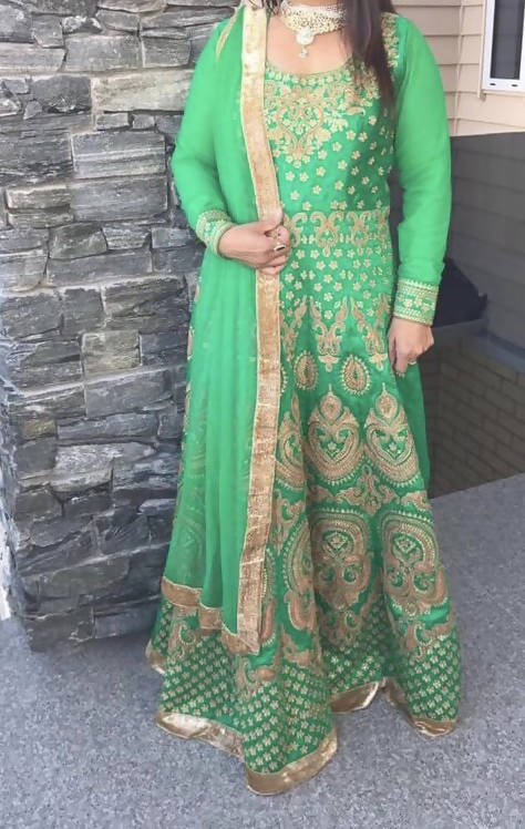 Green Anarkali - for sale