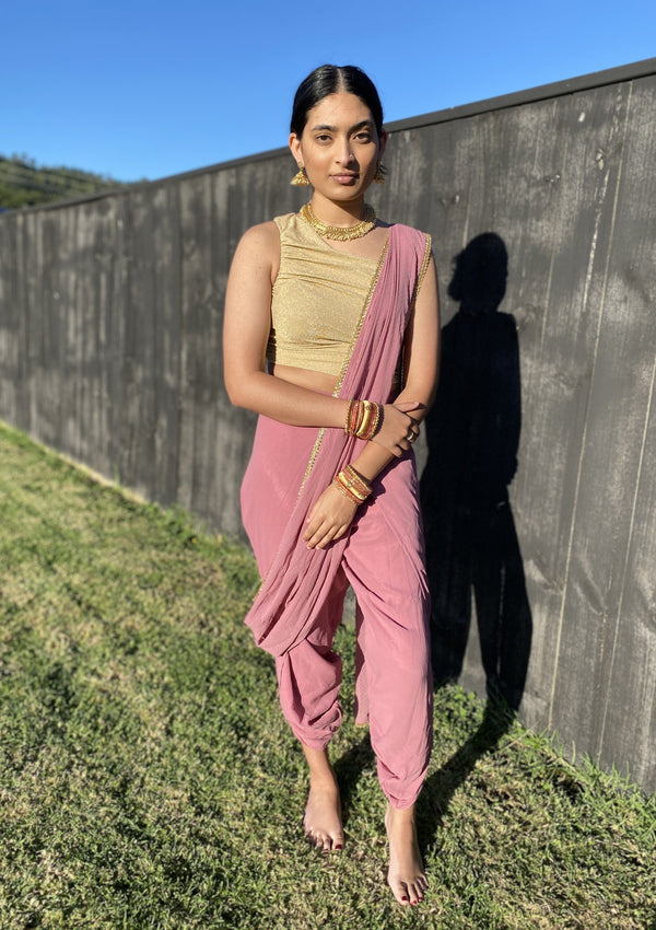 Pink Dhoti Suit