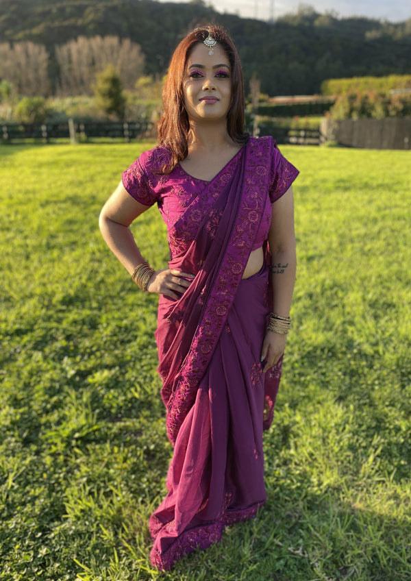 Purple bombshell Saree