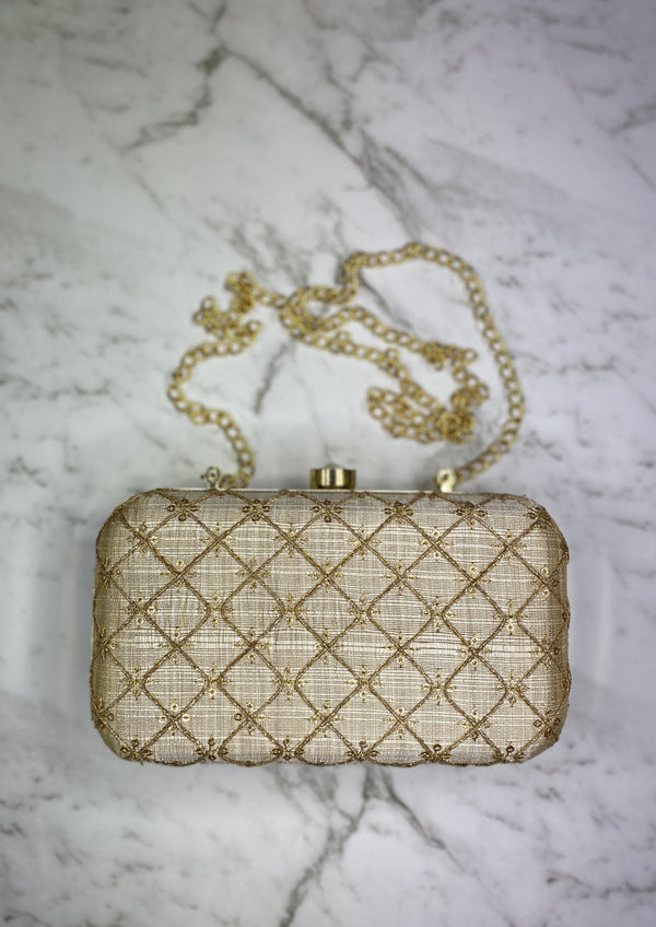 Gold embroidered bag