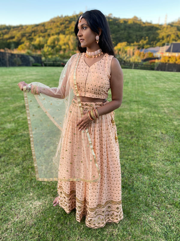 Sweet Peach Lehenga